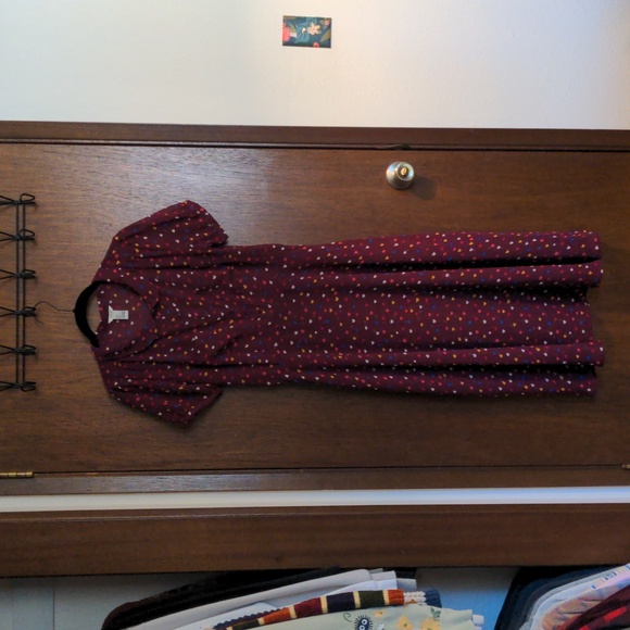 Sheer Heart Print Dress - Picture 7 of 7